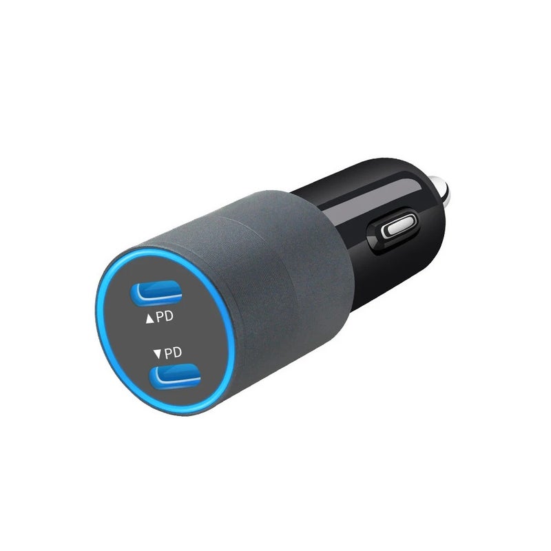 Y&D 60W USB C Car Charger, Dual Port PD Fast Charger for iPhone 14/13/12, Samsung Galaxy, Automobile Chargers Adapter - Image 1